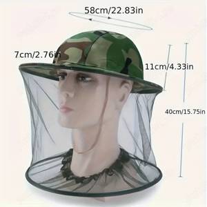 Palarie cu plasa anti tantari la pescuit Pălărie cu plasă împotriva țânțarilor ultra-ușoară: Apărare