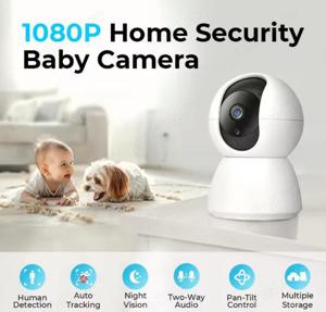 Camera audio-video Supraveghere FullHD, nocturna, Sunet bidirectional, Functia PAN- - imagine 4