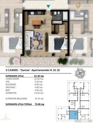 Apartament premium 2 camere tip SUNRISE - imagine 4