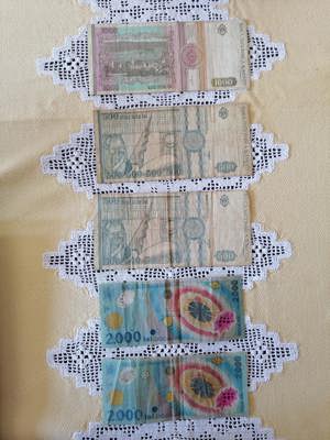 Bancnote colectie -2000lei eclipsa, 500lei, 1000lei
