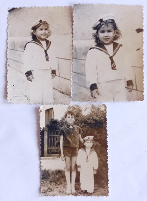 3 foto vechi Basarabia, copil in uniformă de marinar