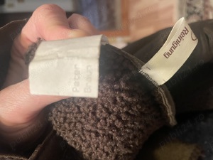 Haină piele lungă cu blană de miel - imagine 2