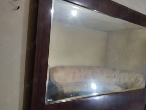 Cuvertura sec XVIII, oglinda antica, tava-supiera alpaca, rame s.XIX - imagine 4