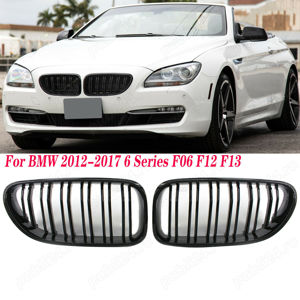 Grila dubla sport tuning BMW F06 F12 F13 M LOOK negru lucios NOU