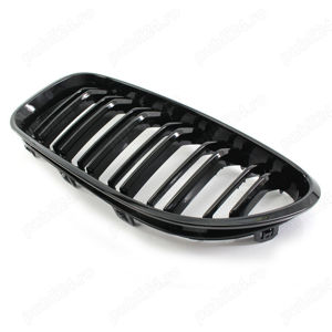 Grila dubla sport tuning BMW F06 F12 F13 M LOOK negru lucios NOU - imagine 4