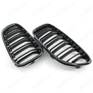 Grila dubla sport tuning BMW F06 F12 F13 M LOOK negru lucios NOU - imagine 3