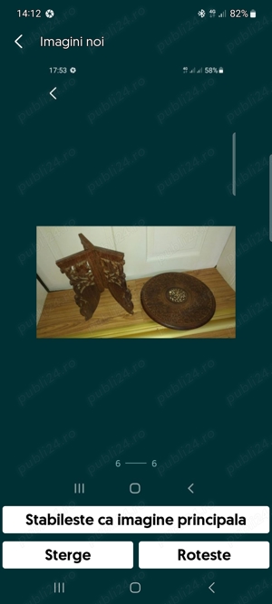 Sculptura din lemn masiv teac,India - imagine 6