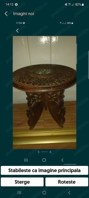 Sculptura din lemn masiv teac,India