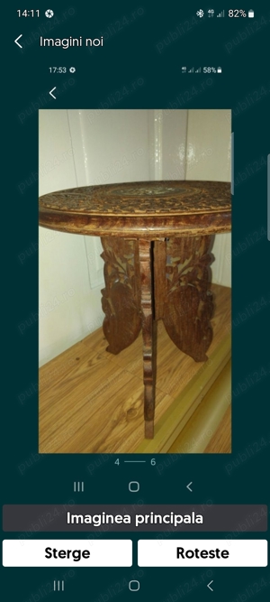 Sculptura din lemn masiv teac,India - imagine 4