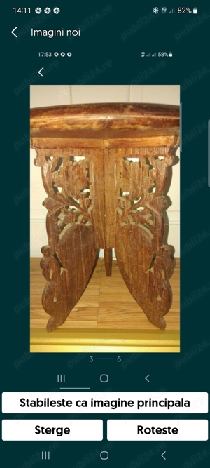 Sculptura din lemn masiv teac,India - imagine 3