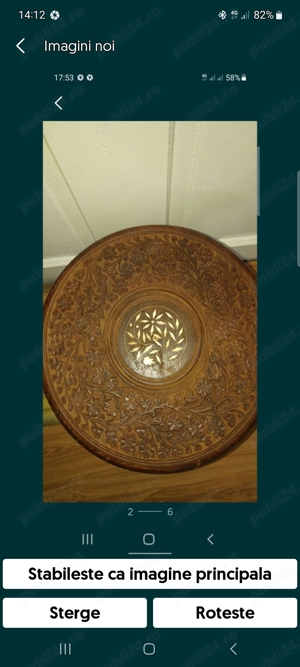 Sculptura din lemn masiv teac,India - imagine 5