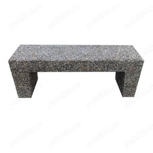 Banca din beton cu aspect de piatra de rau 120x45x35 cm Marcos