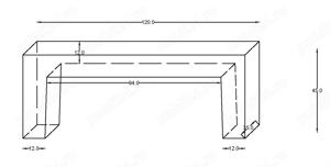 Banca din beton cu aspect de piatra de rau 120x45x35 cm Marcos - imagine 3