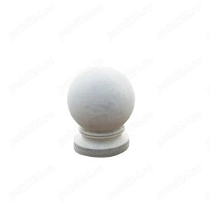 Bolard alb din beton rotund neted cu picior   35 cm - imagine 2
