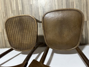 2 buc Scaun Vintage Stil Thonet; Scaun Vintage din lemn - imagine 4