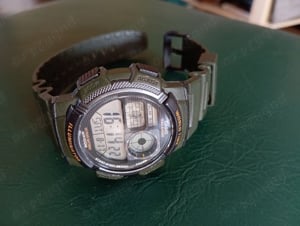 Ceas Casio militar bărbătesc AE-1000w, ora pe glob, wr100m, cronograf