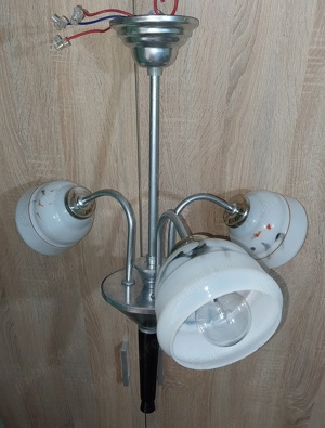 Diferite lampi lustre plafoniere aplica , spot inox aluminiu (lustra ,bec ,electric) - imagine 4