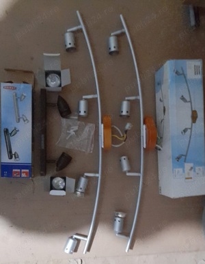 Diferite lampi lustre plafoniere aplica , spot inox aluminiu (lustra ,bec ,electric) - imagine 3