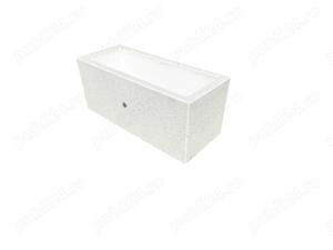 Jardiniera alba din marmura 120 cm   mobilier urban