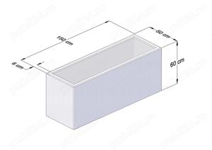 Jardiniera din marmura 150x50x60 cm - imagine 5