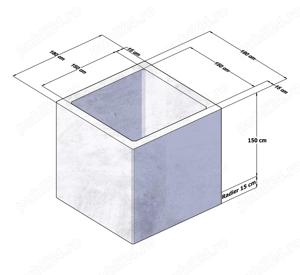 Camin de vane 150x150x150 cm - imagine 3