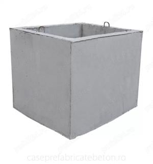Camin patrat din beton dimensiune interioara 100 x 100 cm