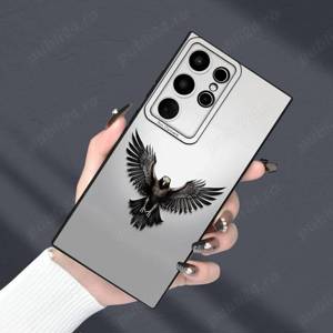 Husă de telefon pt samsung s23ultra  cu model de vultur, protecție completă a lentilelor