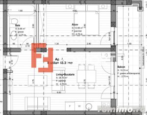 Apartament cu 2 camere, balcon de 10 mp in bloc cu lift Giroc,  - ID V2826 - imagine 4