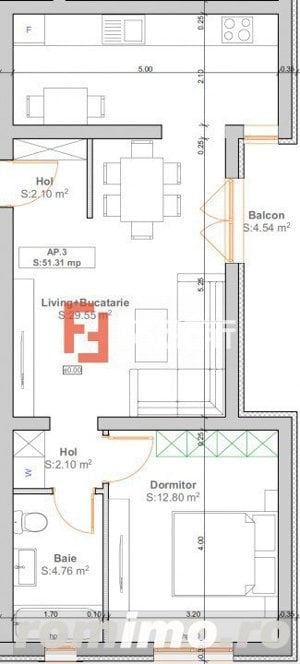 Apartament cu 2 camere in Chisoda - ID V2839