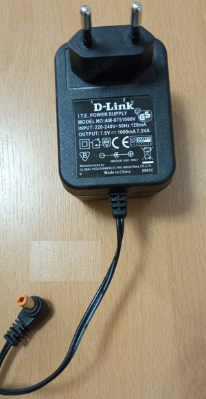 Vand Alimentator D-LINK ,model AM-0751000V 7.5V 1000mA