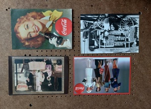 Colectie old Coca Cola vedere carte postala set 4 buc. 200 Lei fix