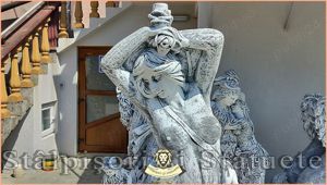 Statuetă decor, gri patinat, model S26.