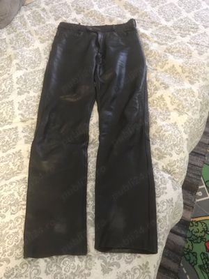 Pantaloni Piele Groasa Motocicleta Mrimea 32 , stare perfecta - imagine 3