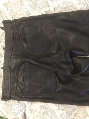 Pantaloni Piele Groasa Motocicleta Mrimea 32 , stare perfecta - imagine 2