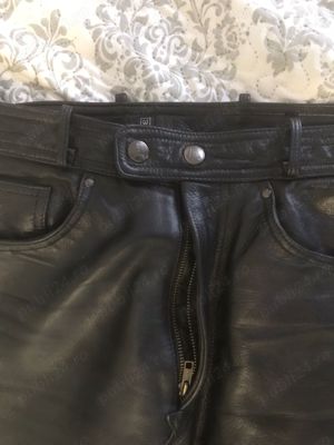 Pantaloni Piele Groasa Motocicleta Mrimea 32 , stare perfecta - imagine 6