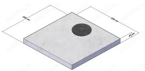 Capac camin cu rama din fonta de 40 tone 230x230x20 cm