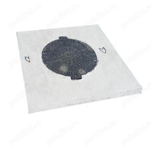 Capac camin din beton cu rama din fonta de 40 tone 140x140x20 cm - imagine 4