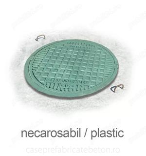 Capac camin cu rama din PVC 1.5 tone   diverse marimi