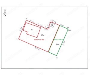 Casa parter, 5 cam.+ Spatiu Com. T=771 mp, D=21 m, zona Palat Justitie - imagine 2