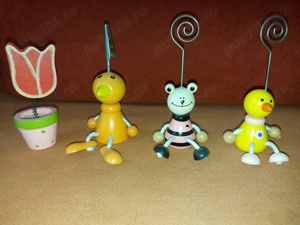 Suport hazliu pentru fotografii confectionad din lemn, vintage, buc = 4 - imagine 3