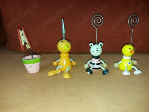 Suport hazliu pentru fotografii confectionad din lemn, vintage, buc = 4 - imagine 2