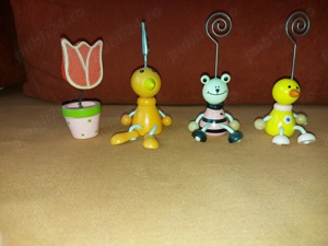 Suport hazliu pentru fotografii confectionad din lemn, vintage, buc = 4