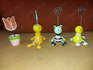 Suport hazliu pentru fotografii confectionad din lemn, vintage, buc = 4 - imagine 8