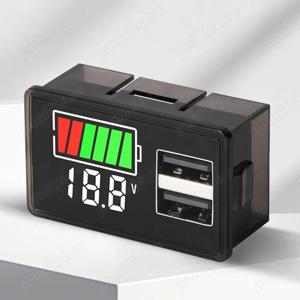 Tester indicator stare acumulator incarcator PB AGM LiIon LiFePO4 cu 2xUSB