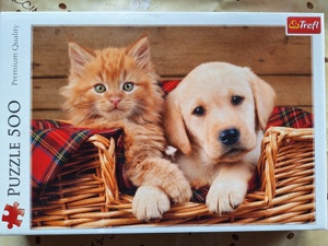 Jucarie  Puzzle   Caine si Pisica, 500 piese