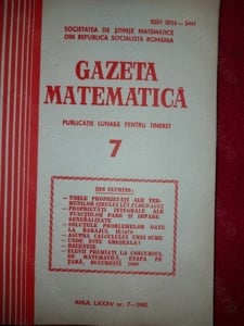 Revista  Gazeta  matematica + revista  Fizica si Chimie