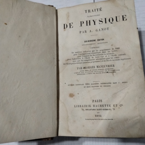 Traite elementaire de Psyque , de A.Ganot,1864-carte veche 