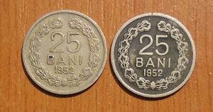 Lot 2 monede 25 bani 1952