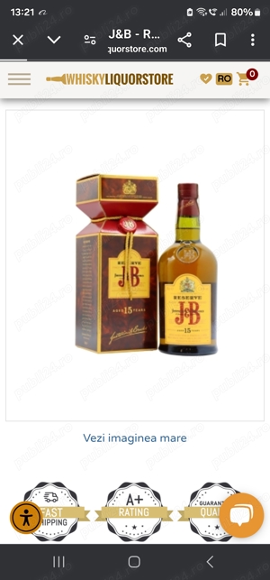 Whisky JB 15 ani pret 150 euro