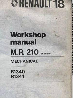 Manual reparatii auto uzina Renault 18 R1340 R1341, Renault 14 R1210 R1211 R1212 ani 1978-79 engleza - imagine 2